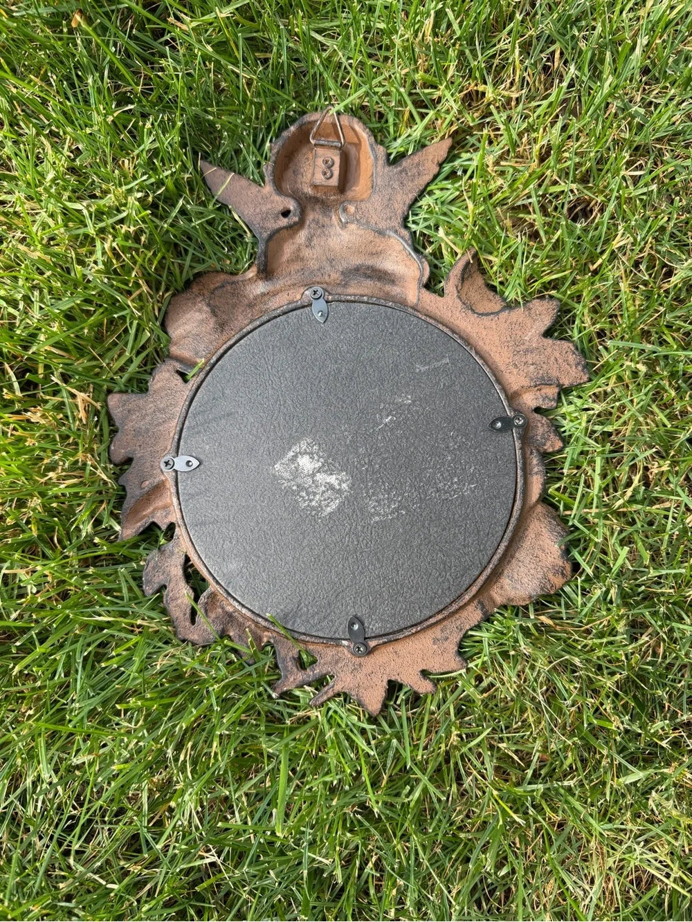 Cast Iron Cherub with Flowers- Mirror